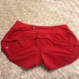Red lulu shorts